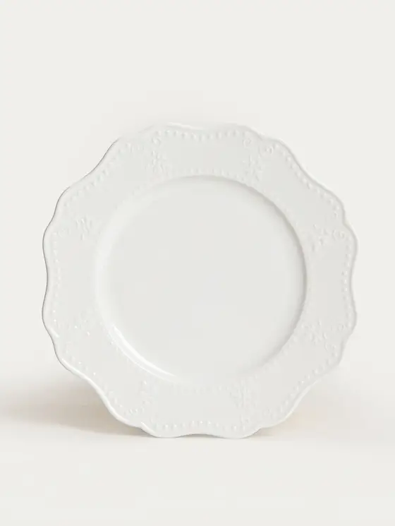 Talerz VISTAL porcelanowy deserowy biały 21 cm